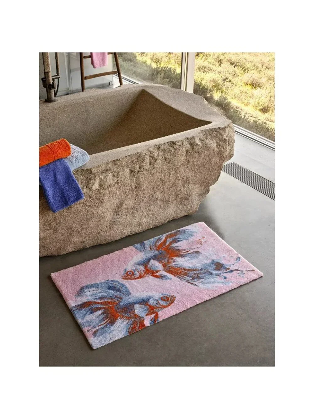 NWT Abyss Fish Bath Rug Pink Size 27x47